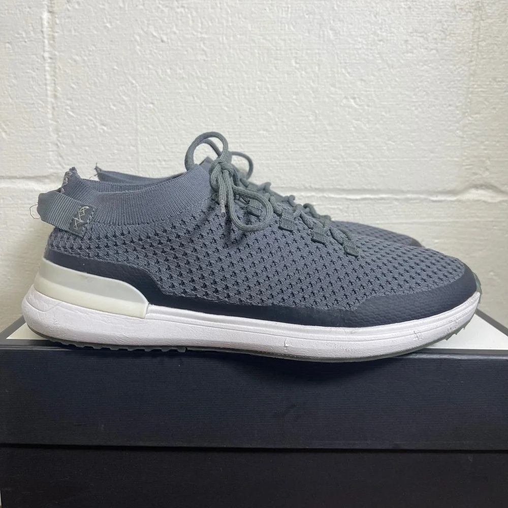 True Linkswear Golf Shoes Gray Knit Spikeless Sneakers‎ Lace up Men's 12 US